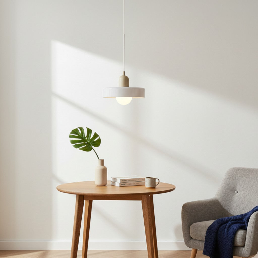 Bauhaus Colored Glass Pendant Lamp – Geometric Stacked Suspension Light