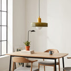 Bauhaus Colored Glass Pendant Lamp – Geometric Stacked Suspension Light