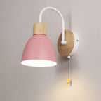Nordic Wooden Dome Wall Lamp