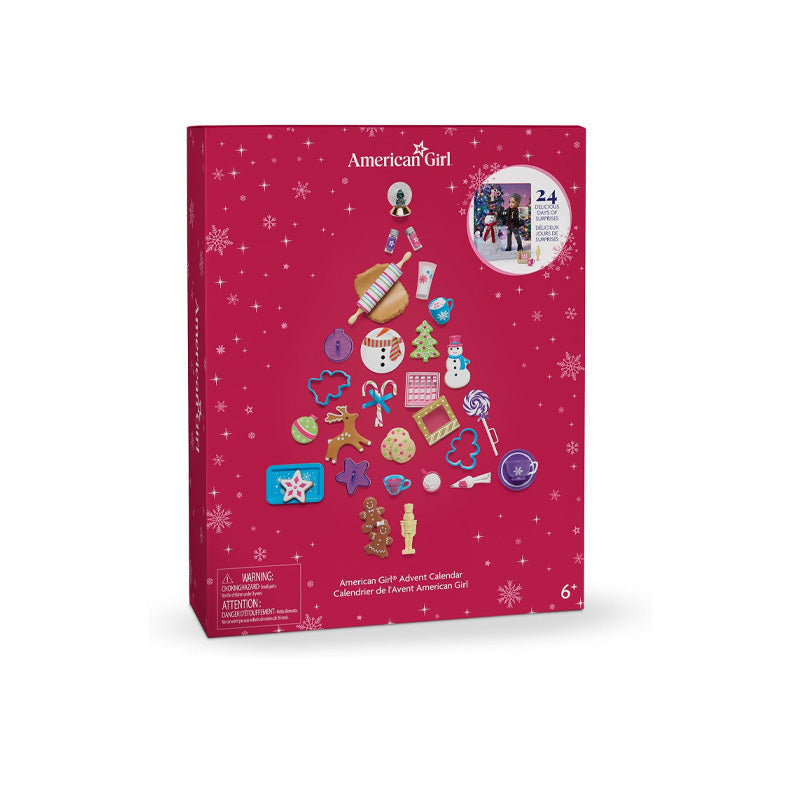 24 Day Doll Advent Calendar with Miniature Baking Accessories, Holiday Drinks and Festive Decor - Christmas Countdown Set