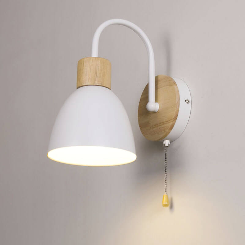 Nordic Wooden Dome Wall Lamp