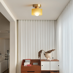Glass Ceiling Spotlight – Creative Bauhaus Accent Design With Metal Finish