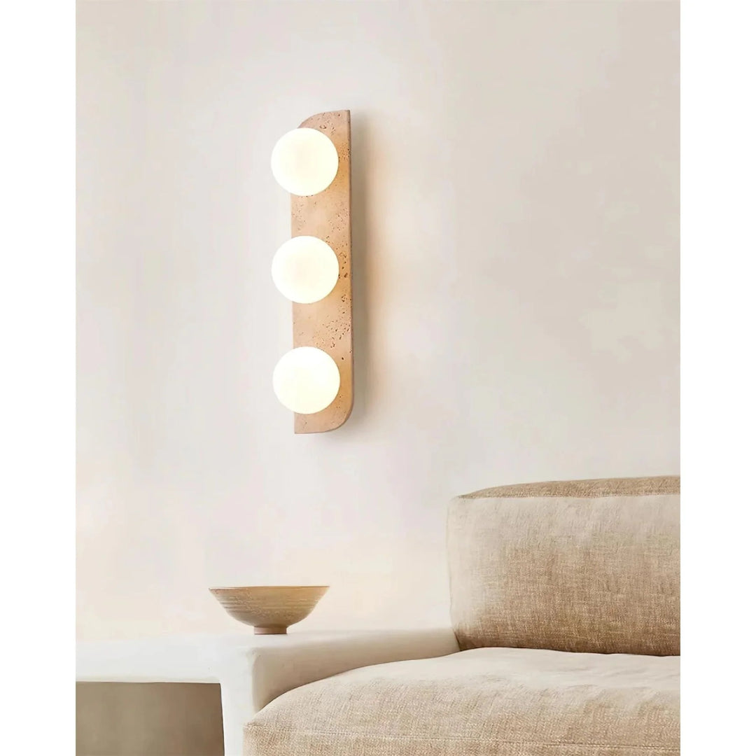 Round Stone Wall Light