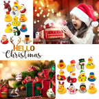 Rubber Duck Advent Calendar 2026 | 24 Day Christmas Countdown Toy Set for Kids - Holiday Themed Rubber Duckies Surprise Gift