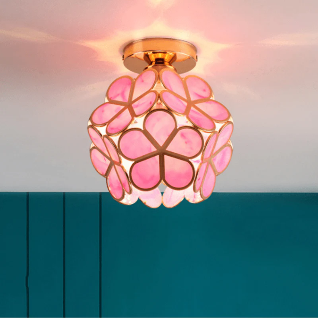 Luxury Glass Flower Ceiling Lamp