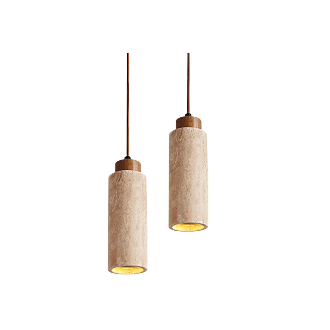 Travertine Cylinder Pendant Light