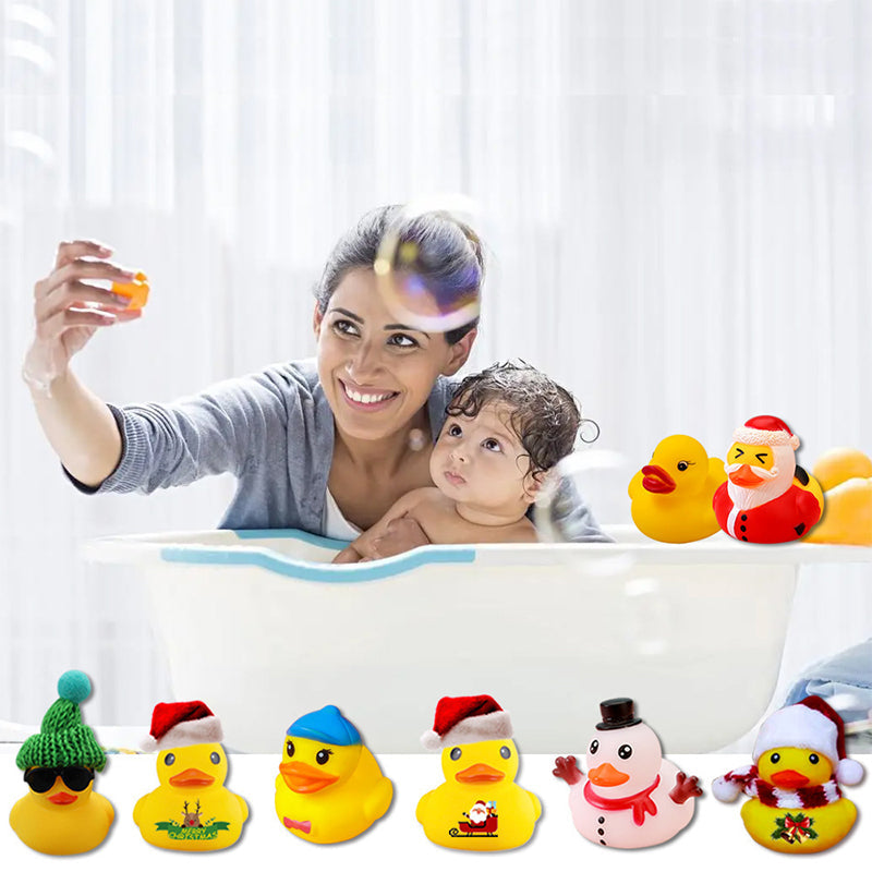 Rubber Duck Advent Calendar 2026 | 24 Day Christmas Countdown Toy Set for Kids - Holiday Themed Rubber Duckies Surprise Gift