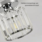 Crystal Metal Cube Ceiling Light