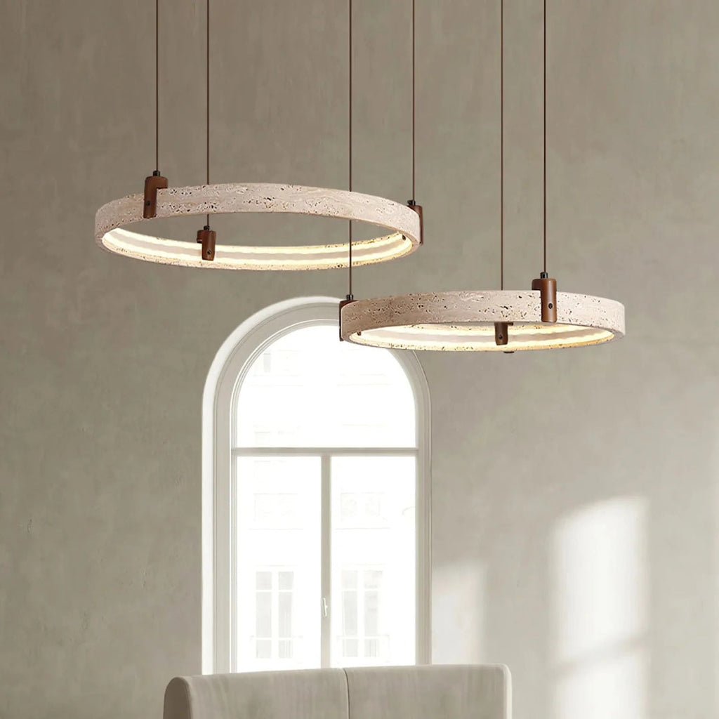 Stone Ring Pendant Light