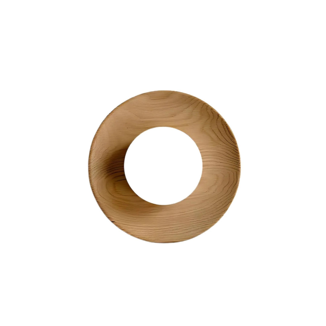 Wooden Round Wall Light