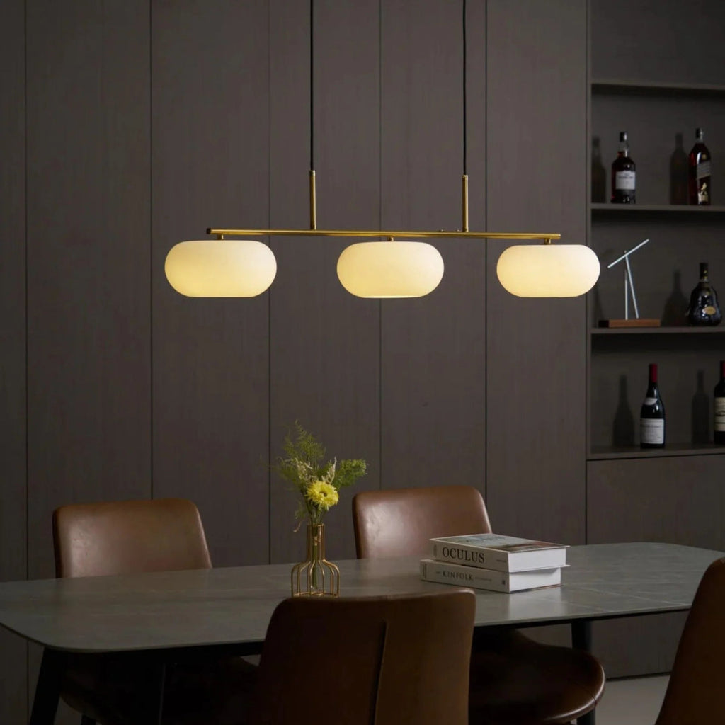 Linear Triple Glass Pendant Light