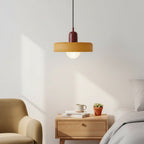 Bauhaus Colored Glass Pendant Lamp – Geometric Stacked Suspension Light