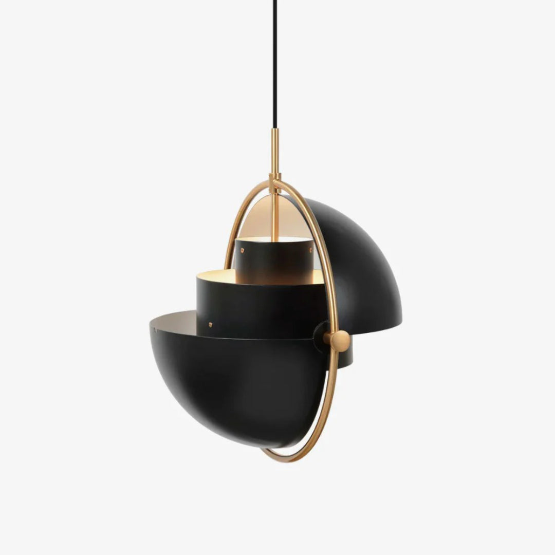 Danish Brass Dome Pendant Light