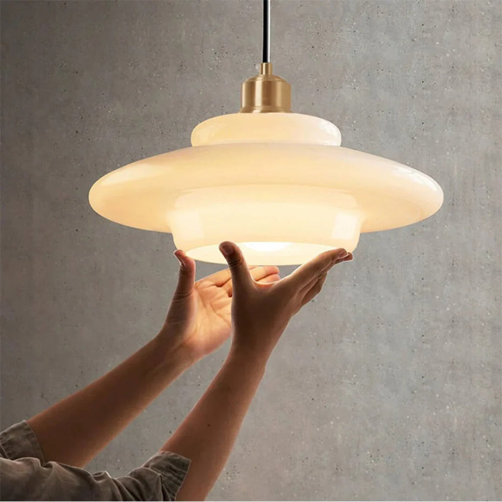 Modern Round Glass Pendant Light