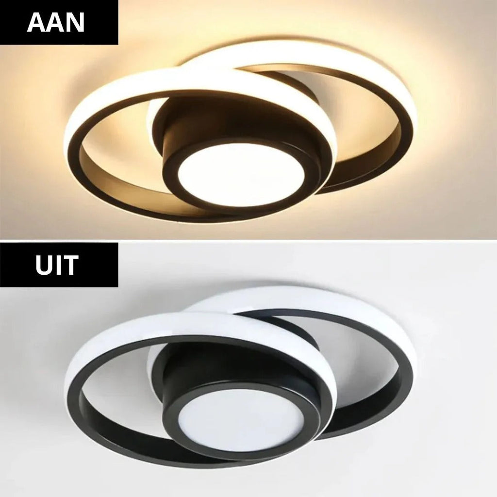 Contemporary Double Ring Ceiling Light