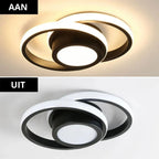 Contemporary Double Ring Ceiling Light