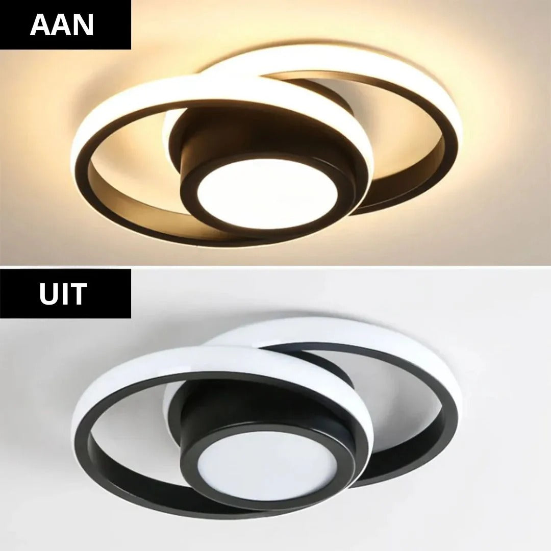 Contemporary Double Ring Ceiling Light
