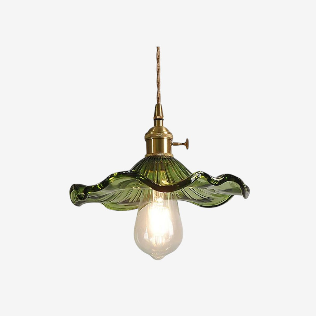 Flower Shaped Glass Pendant Lamp – Sculptural Romantic Warm Glow Design