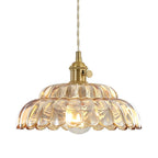 Floral Glass Pendant Light