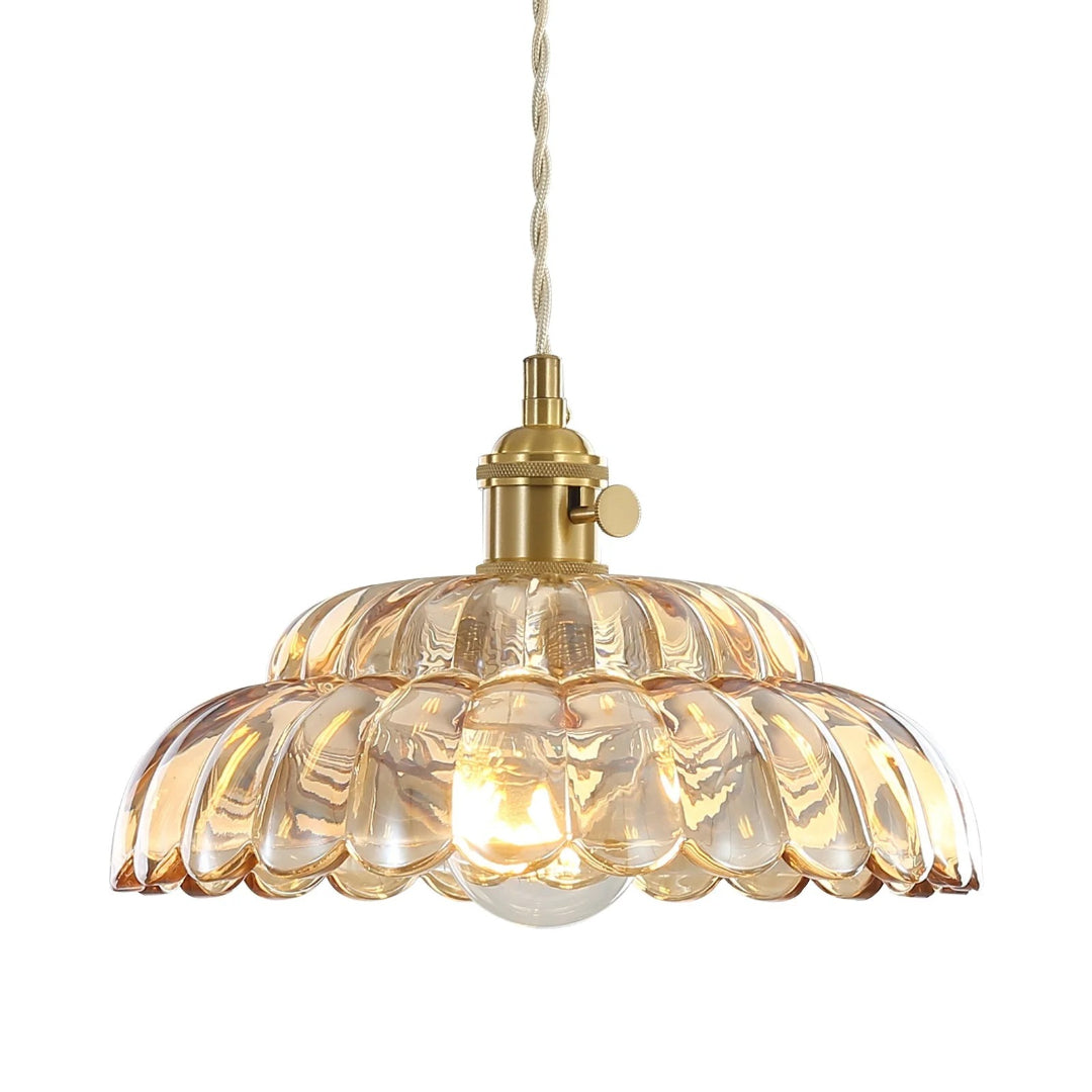 Floral Glass Pendant Light
