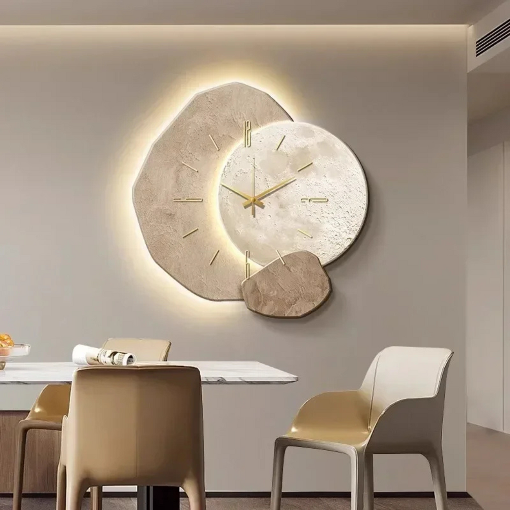 Modern Wood LED Wall Clock Silent Backlit - Image 3