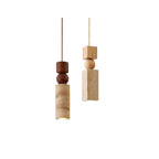 Travertine Wood Pendant Light