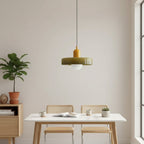 Bauhaus Colored Glass Pendant Lamp – Geometric Stacked Suspension Light