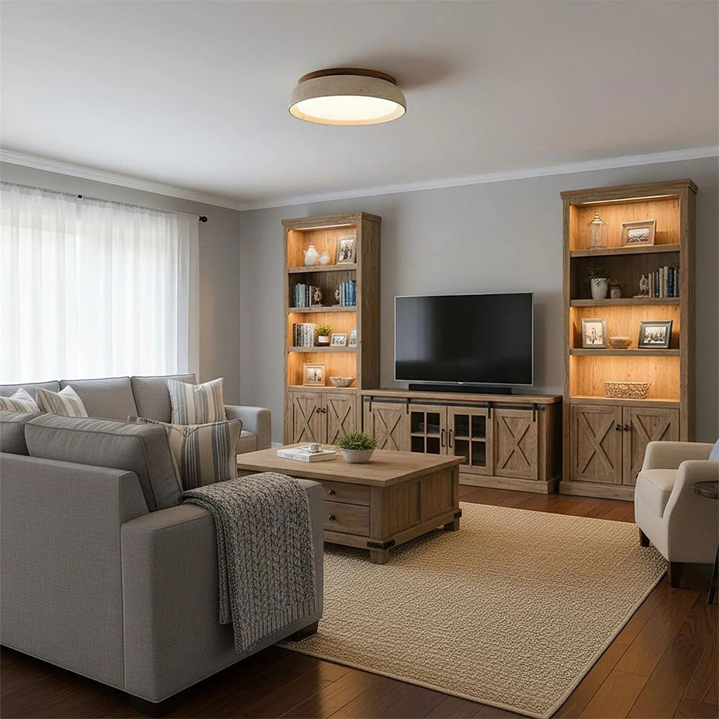Minimalist Ceiling Lamp – Natural Finish Warm Interior Accent Design