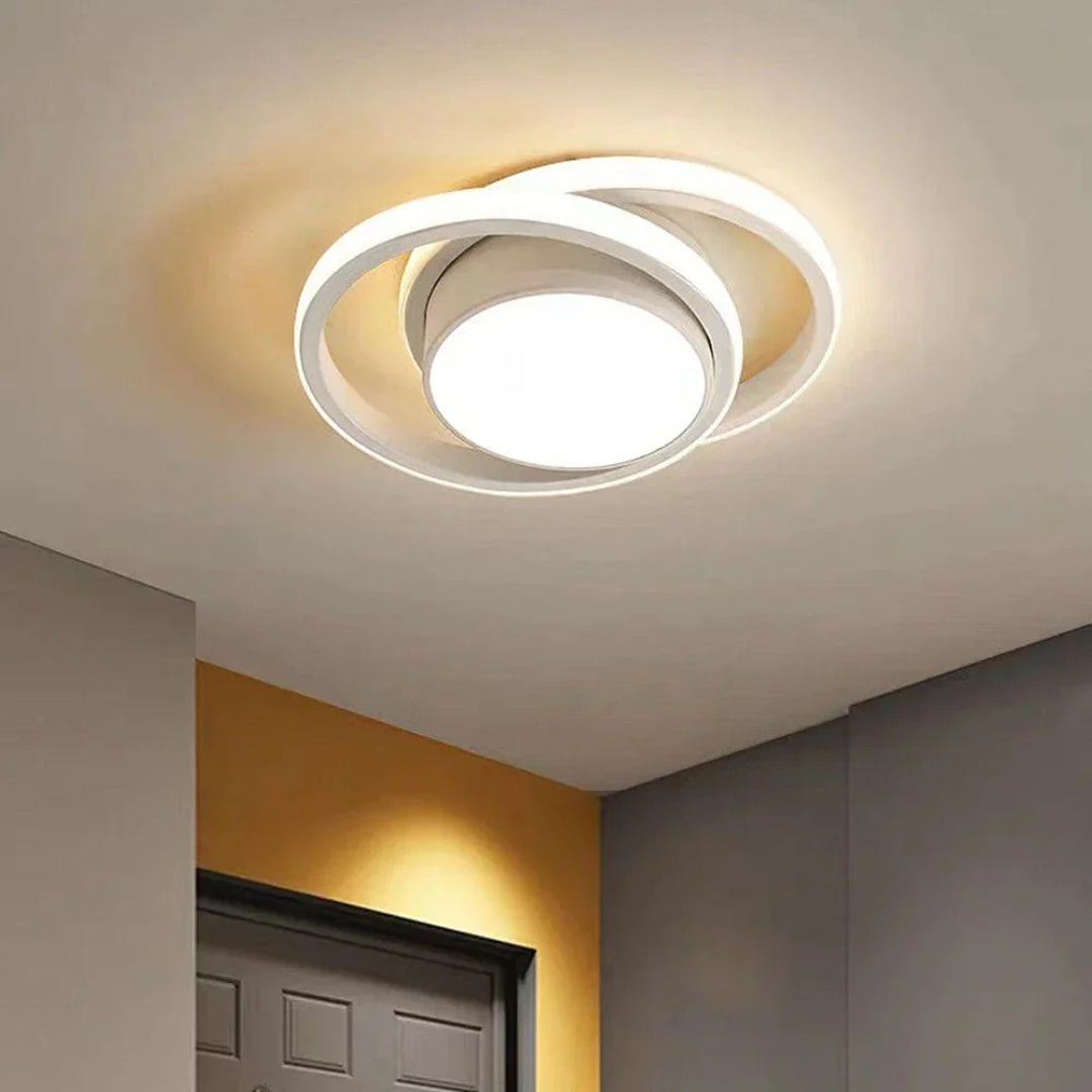 Contemporary Double Ring Ceiling Light