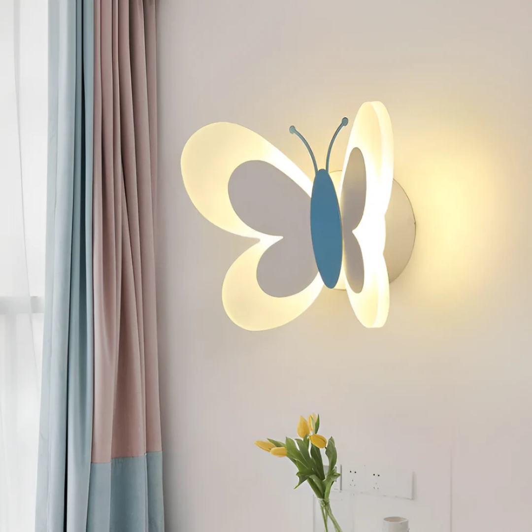 Butterfly LED Wall Light Kids Room Sconce Decorative Bedroom Accent Lamp