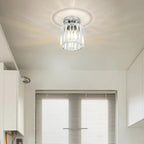 Crystal Metal Cube Ceiling Light