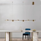LED Pendant Light Metal Suspension | Modern Cubic Bar with Round Spotlights | 10-15m2 Coverage for Living Room and Bedroom