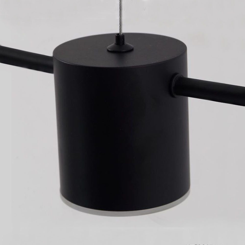 LED Pendant Light Metal Suspension | Modern Cubic Bar with Round Spotlights | 10-15m2 Coverage for Living Room and Bedroom