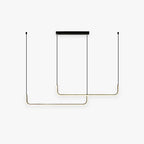 Clen Suspension Linéaire Minimaliste Or/Noir. Salon - Neutralighting