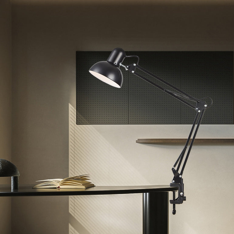 LED Clip On Table Lamp Metal Iron | Modern Minimalist Style | Precision Focused Lighting for Desks, Shelves and Workspaces
