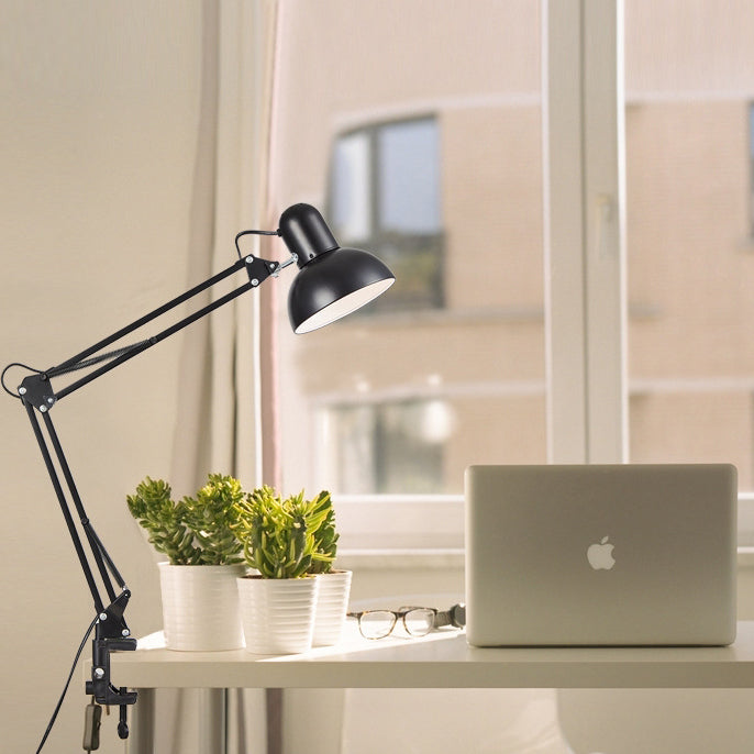 LED Clip On Table Lamp Metal Iron | Modern Minimalist Style | Precision Focused Lighting for Desks, Shelves and Workspaces