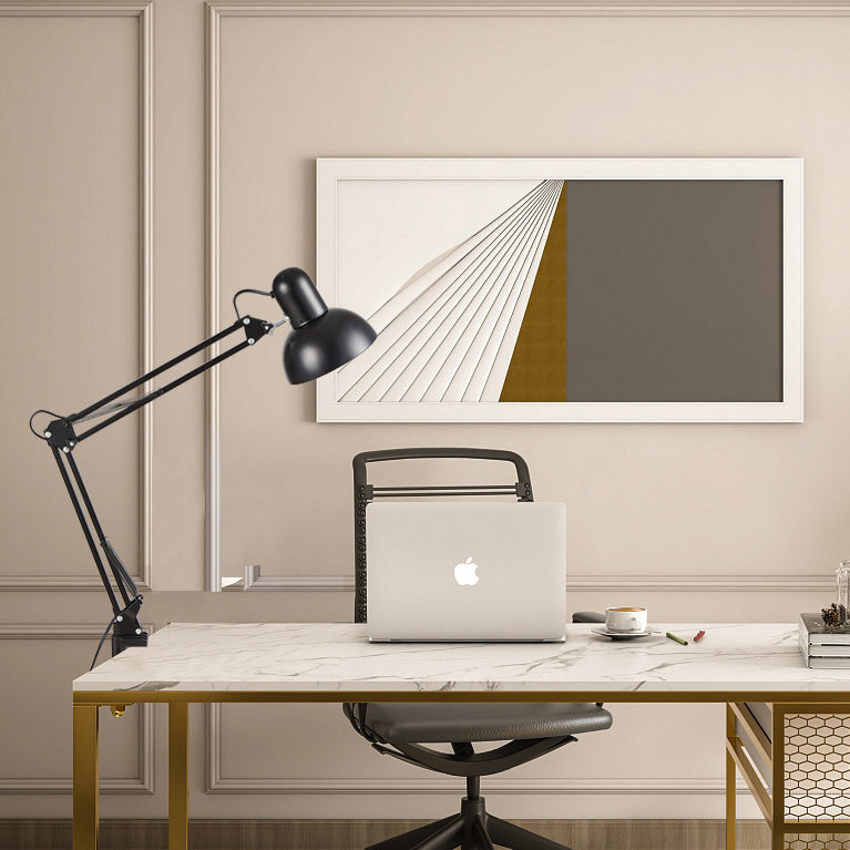 LED Clip On Table Lamp Metal Iron | Modern Minimalist Style | Precision Focused Lighting for Desks, Shelves and Workspaces