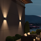 Solar LED Wall Light Aluminium | IP65 Waterproof | 10m Up and Down Lighting Distance for Garden and Outdoor Facades