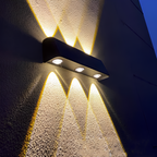 Solar LED Wall Light Aluminium | IP65 Waterproof | 10m Up and Down Lighting Distance for Garden and Outdoor Facades