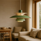 Contemporary Layered Metal Pendant Light