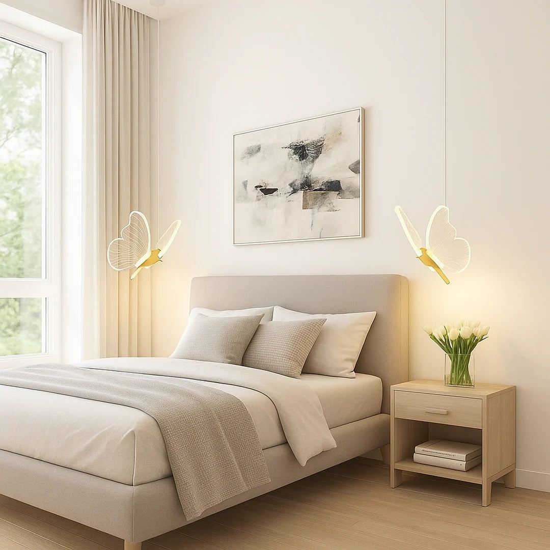 Acrylic Butterfly-Shaped Pendant Light