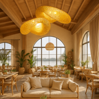 Bohemian Woven Bamboo Pendant Light