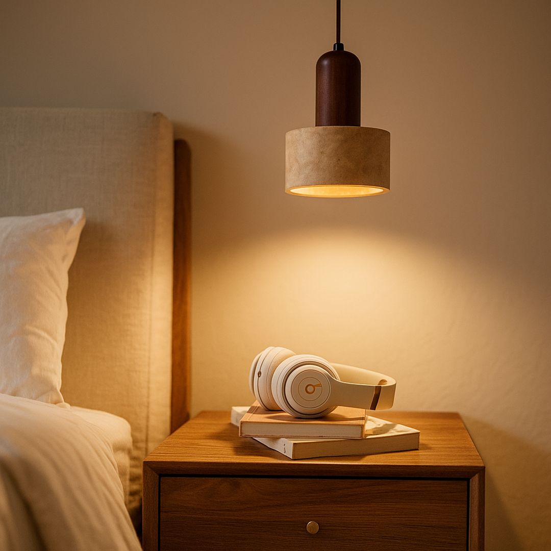 Travertine Stone Pendant Lamp – Modern Design