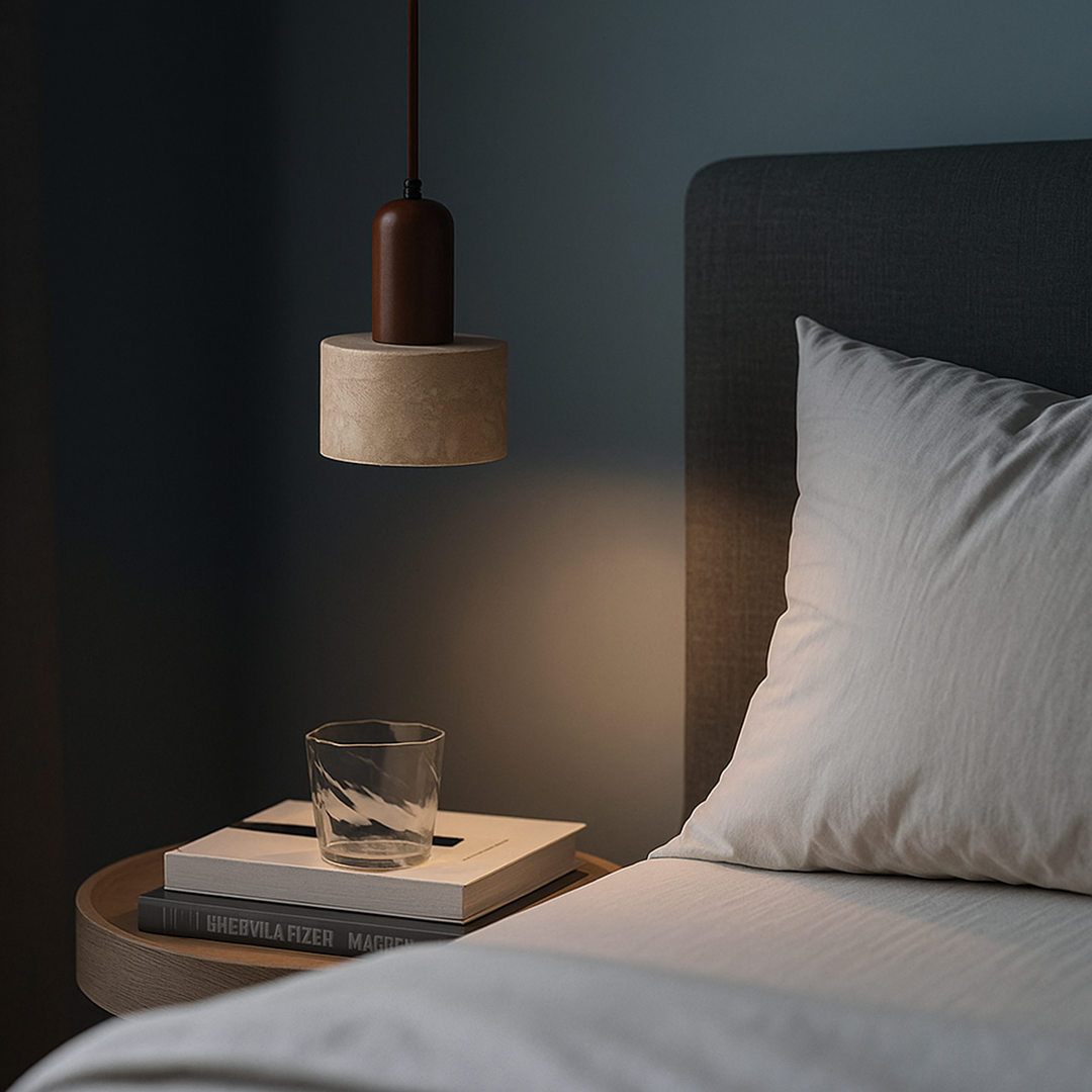 Travertine Stone Pendant Lamp – Modern Design