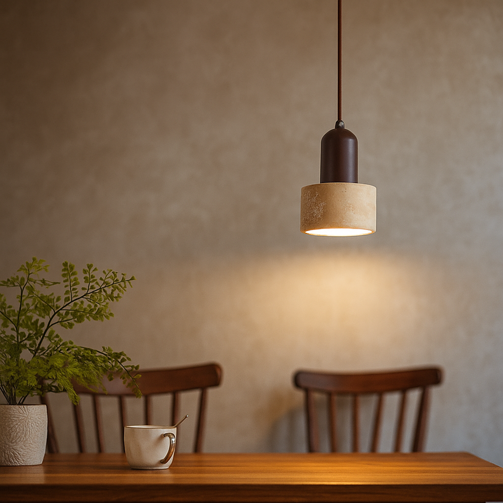 Travertine Stone Pendant Lamp – Modern Design