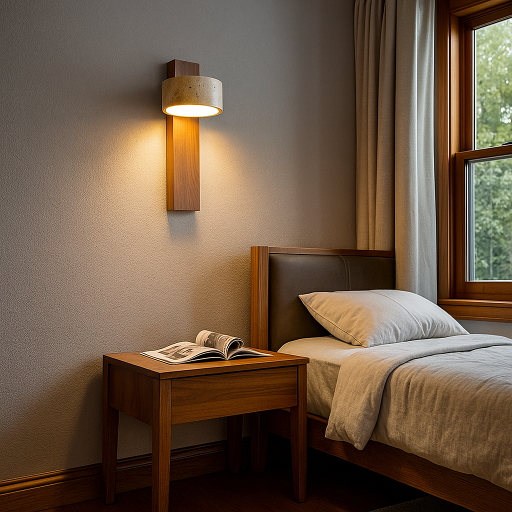 Travertine Stone Wall Lamp – Modern Design