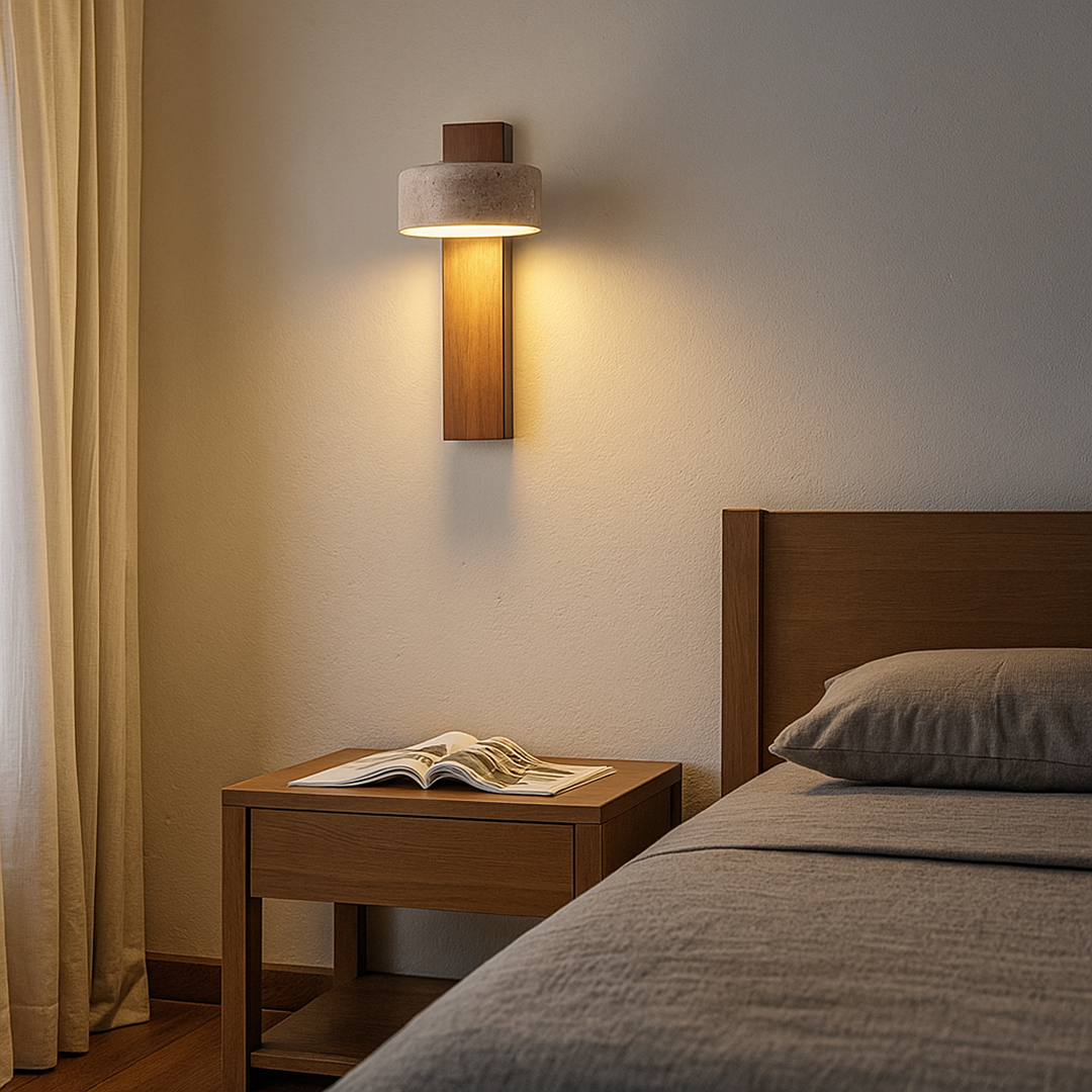 Travertine Stone Wall Lamp – Modern Design