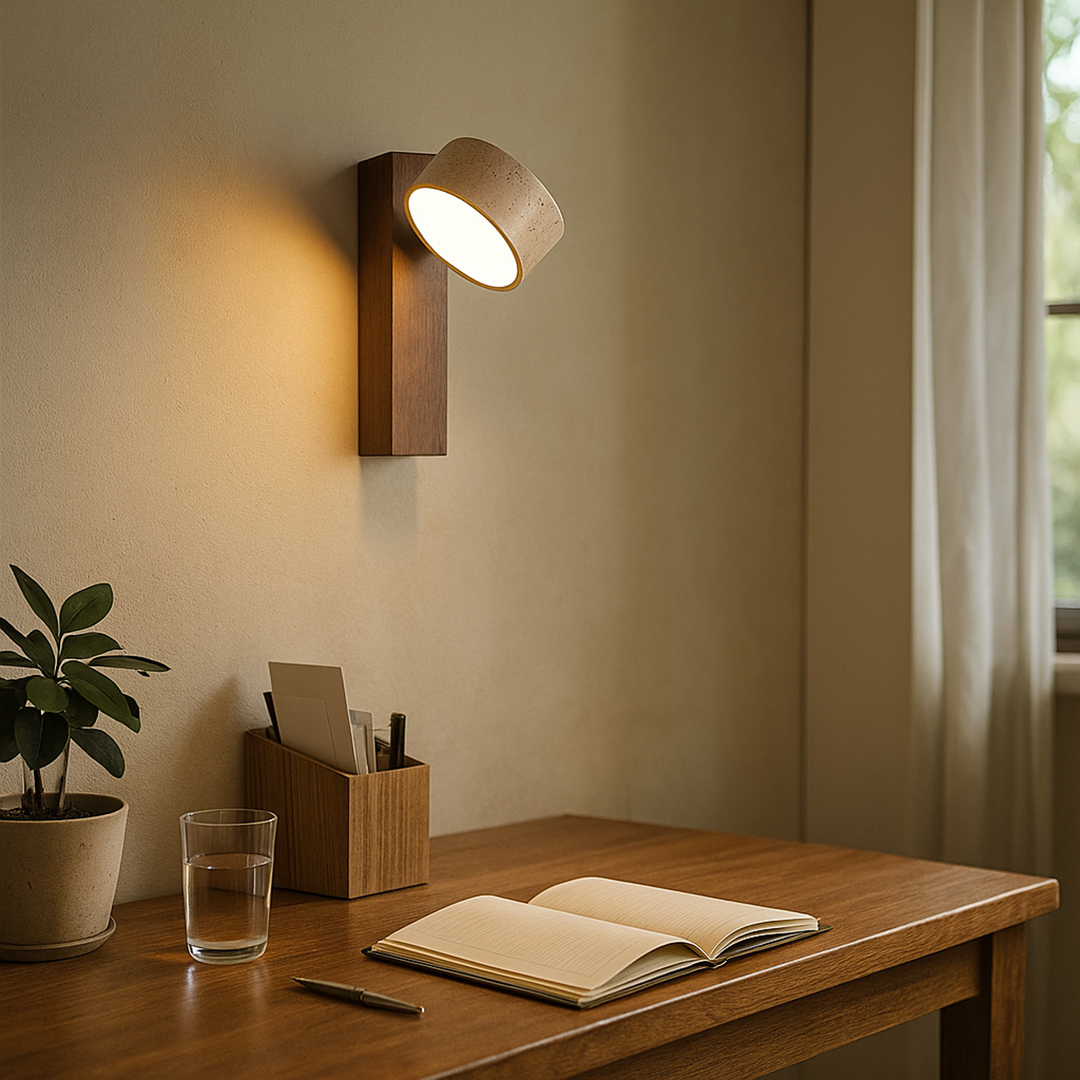 Travertine Stone Wall Lamp – Modern Design