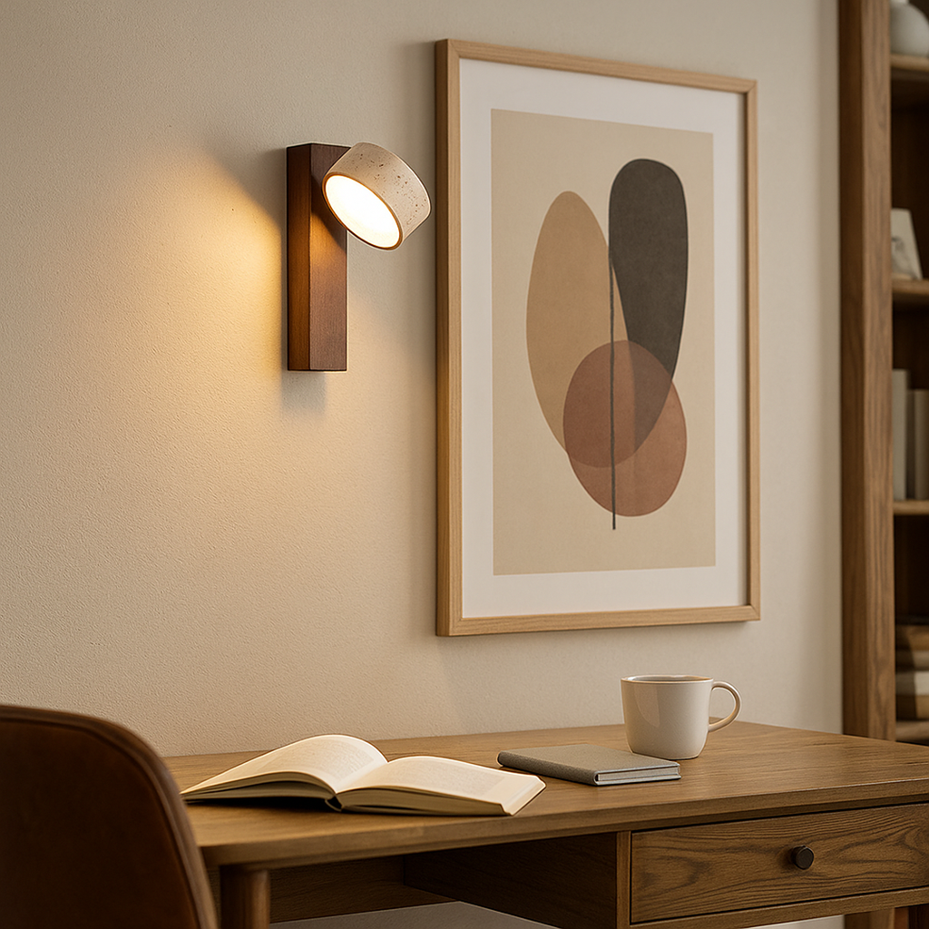 Travertine Stone Wall Lamp – Modern Design