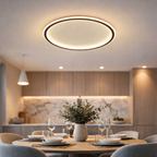 Frosted Glass Round Ceiling Lamp – Scandinavian Minimalist Soft Ambient Light
